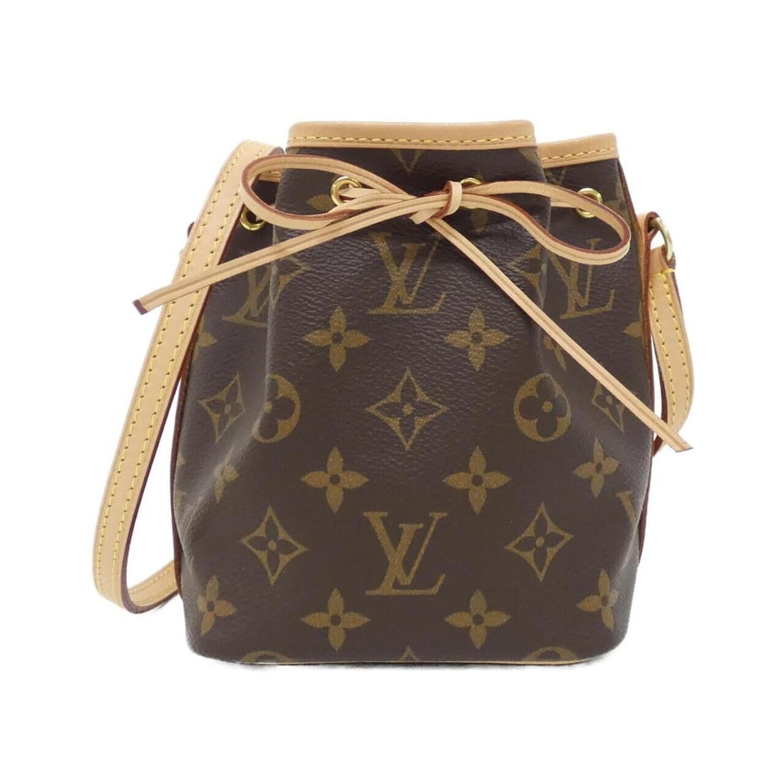 Louis Vuitton Monogram Nano Noé M41346 Shoulder Bag: --- Catalog ---Category: SizeSize (HxWxD): 15cm x 13cm x 10cm / 5.9'' x 5.11'' x 3.93''Category: DesignType: Shoulder bagColor: MarronGender: WomenMaterial: Coated canvas Hardware Color: