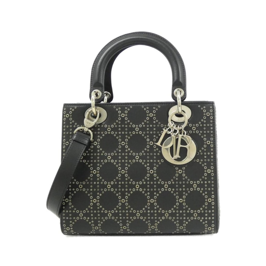 Christian Dior Lady Medium Handbag: --- Catalog ---Category: SizeSize (HxWxD): 20cm x 24cm x 12cm / 7.87'' x 9.44'' x 4.72''Category: DesignType: HandbagColor: BlackGender: WomenMaterial: Leather Category: GeneralBrand: Christian