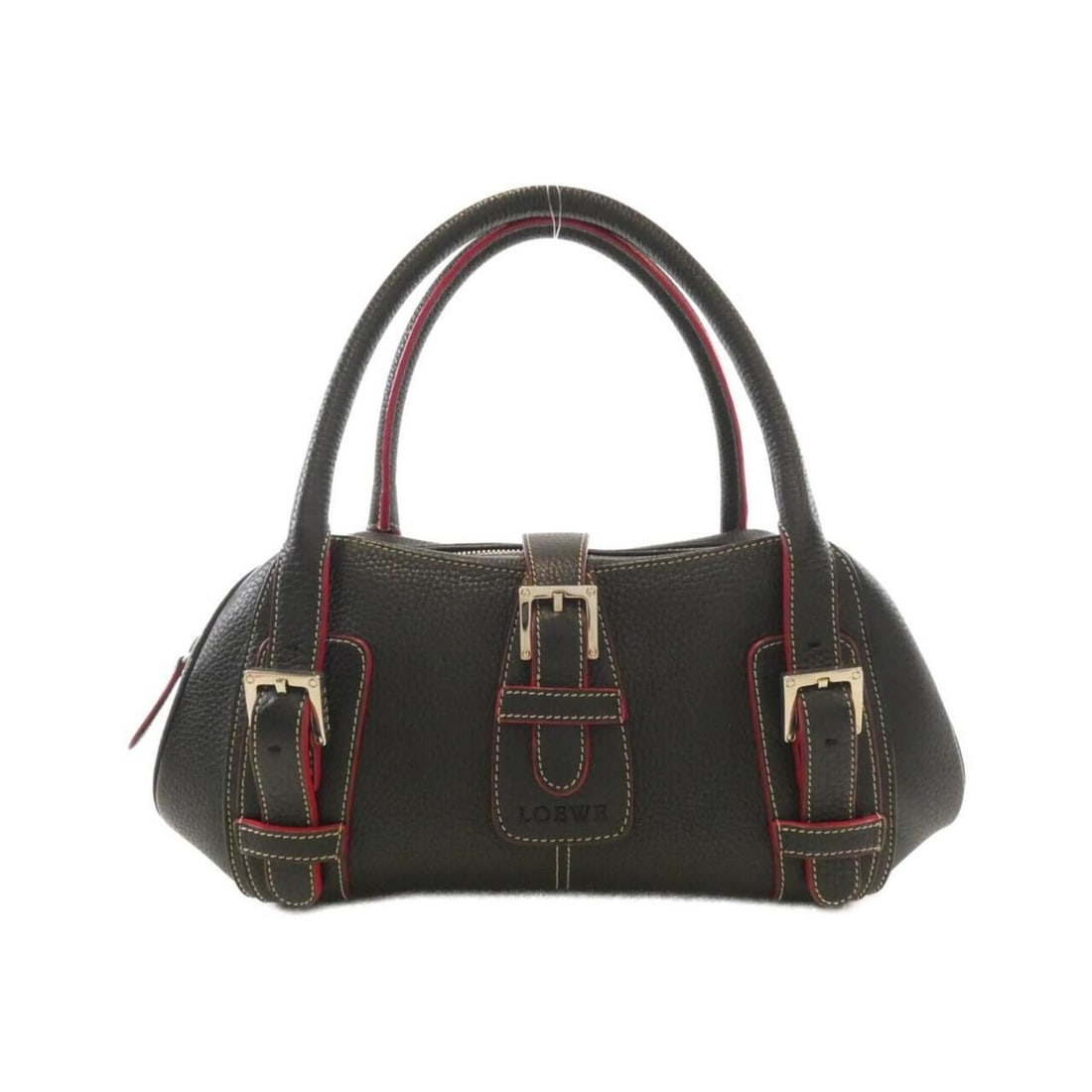 Loewe Senda handbag: --- Catalog ---Category: SizeSize (HxWxD): 15cm x 34cm x 9cm / 5.9'' x 13.38'' x 3.54''Category: DesignType: HandbagColor: Black, Red colorGender: WomenCategory: GeneralBrand: Loewe--- Item List