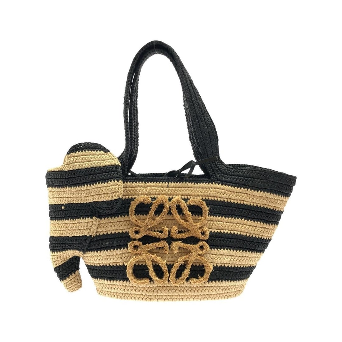 Loewe ANIMALES Elephant Basket Handbag A223T73X02: --- Catalog ---Category: SizeSize (HxWxD): 19.5cm x 36.5cm x 13.5cm / 7.67'' x 14.37'' x 5.31''Category: DesignType: Basket, HandbagColor: BeigeGender: Women,MenMaterial: Raffia Category: GeneralMPN: