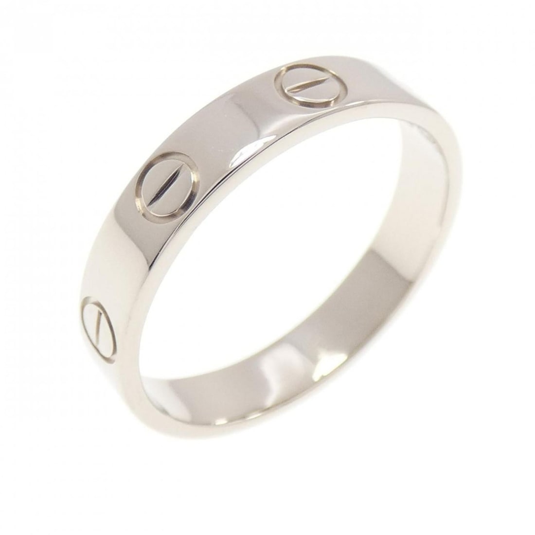 Cartier Mini Love Ring: --- Catalog ---Category: SizeUS Size: 6Brand Size: 51Category: DesignType: Band ringGender: WomenMaterial: White gold (18K)Category: GeneralBrand: Cartier--- Item List ---Section: ConditionRanking: Ra