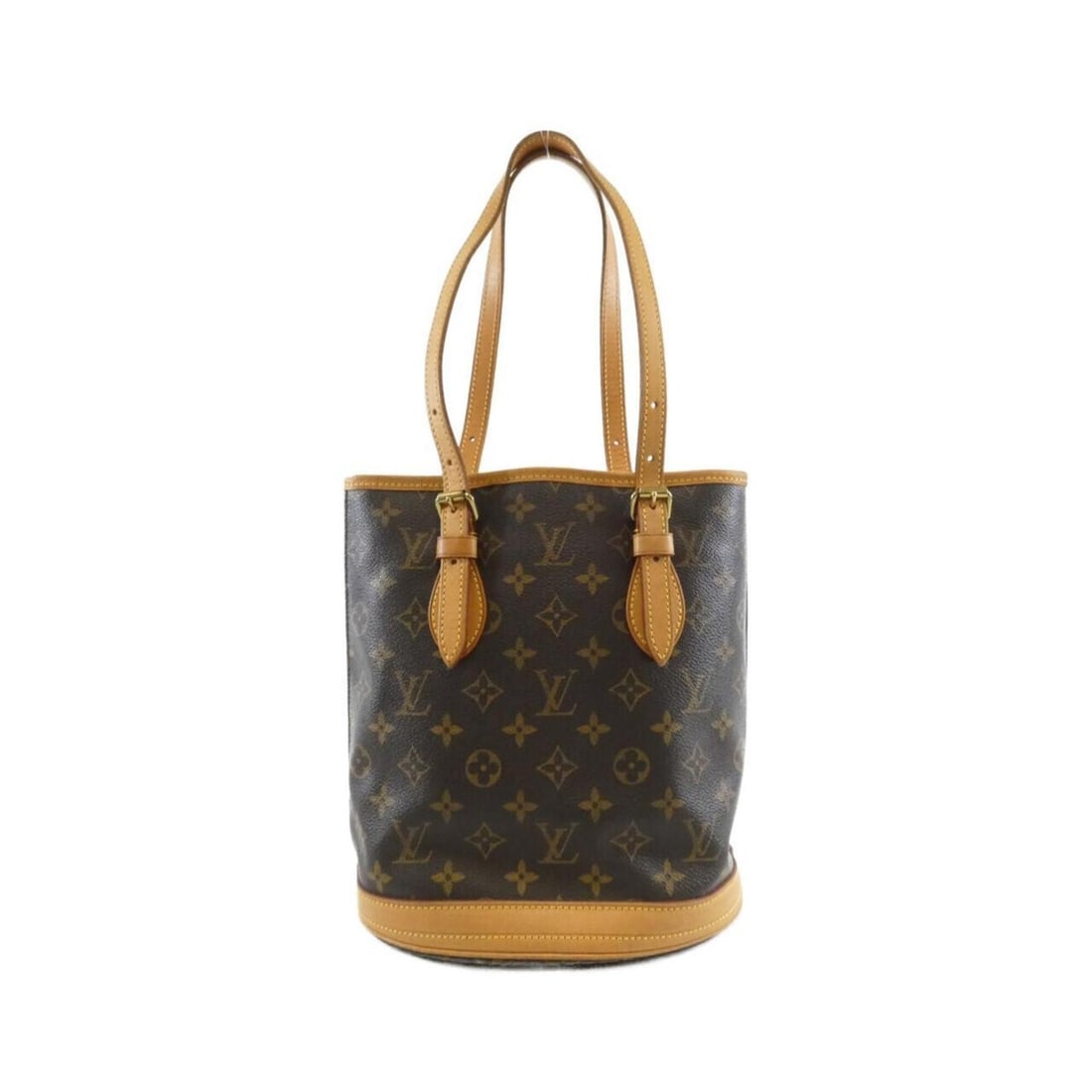 Louis Vuitton Monogram Petite Bucket M42238 Shoulder Bag: --- Catalog ---Category: SizeSize (HxWxD): 26cm x 23cm x 16cm / 10.23'' x 9.05'' x 6.29''Category: DesignType: Pouch, Shoulder bagColor: MarronGender: WomenMaterial: Coated canvas Hardware Color: