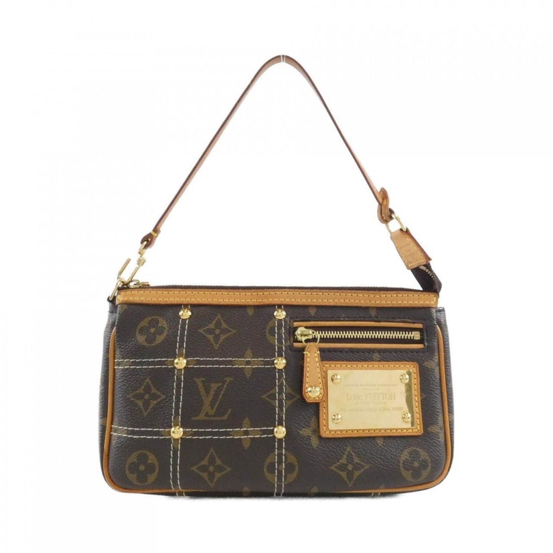 Louis Vuitton Monogram Rivet Pochette Accessoires M40141 Accessory Pouch: --- Catalog ---Category: SizeSize (HxWxD): 13cm x 21cm x 3cm / 5.11'' x 8.26'' x 1.18''Category: DesignType: Pochette, PouchColor: MarronGender: WomenMaterial: Coated canvas Hardware Color: