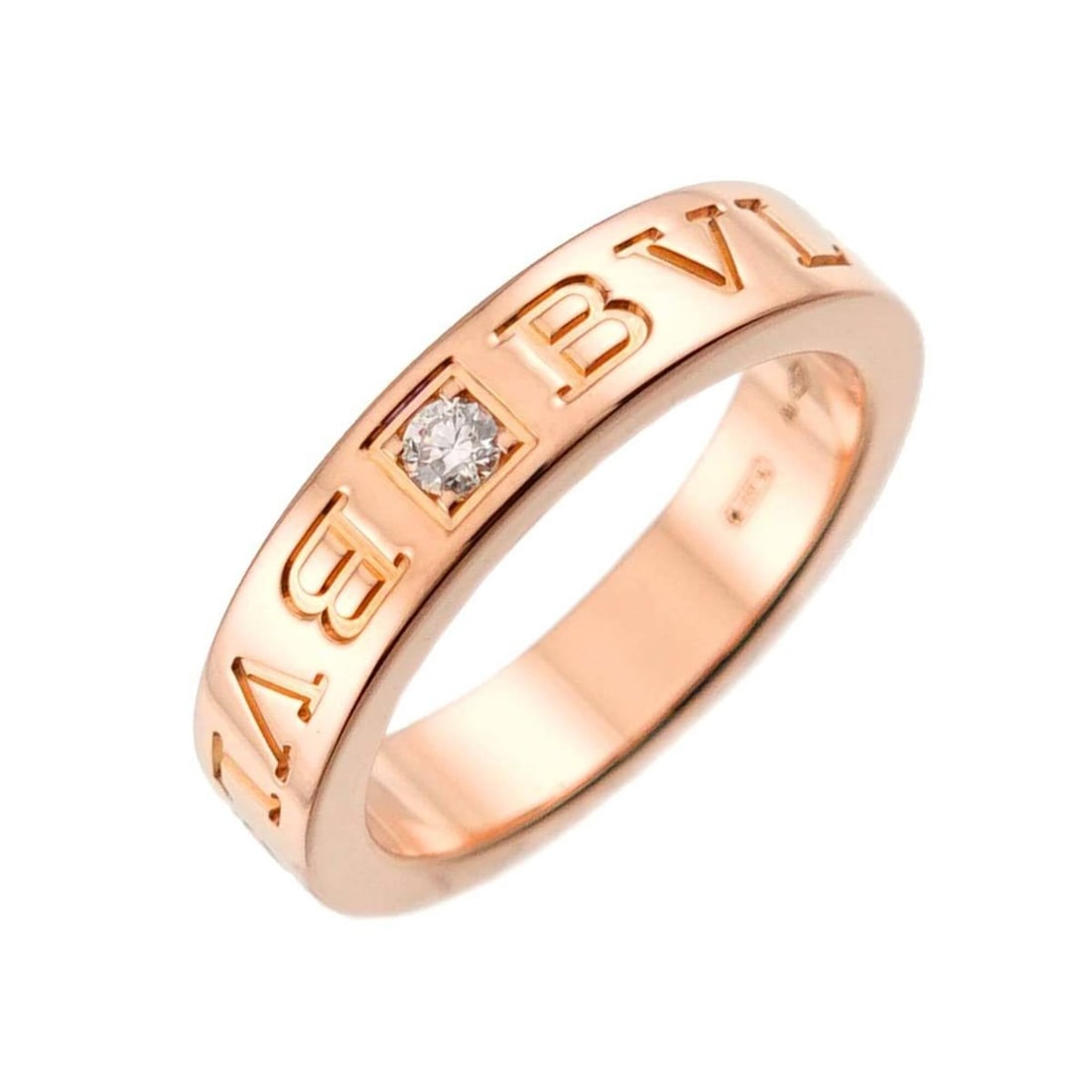 Bulgari BVLGARI B-zero1 Essential Ring with Diamonds, 18K PG Pink Gold 750: --- Catalog ---Category: SizeJP Size: 7US Size: 4Category: DesignType: Band ringGender: WomenMaterial: Pink gold (18K)Category: GeneralBrand: Bvlgari--- Item List ---Section: ConditionRanking: Rank SA