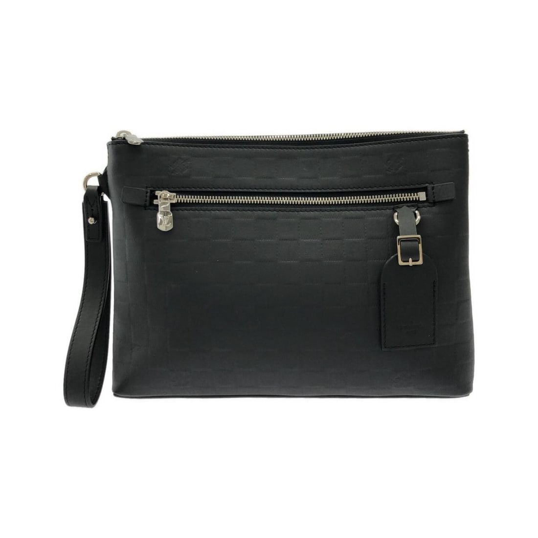 Louis Vuitton Damier Infini Takeoff Handbag Pouch N40504: --- Catalog ---Category: SizeSize (HxWxD): 21cm x 29cm x 4cm / 8.26'' x 11.41'' x 1.57''Category: DesignType: Handbag, PouchColor: Black, OnyxGender: MenMaterial: Leather Hardware Color: Matte silverL