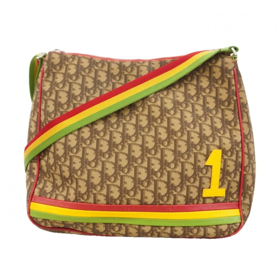Christian Dior Trotter Rasta Shoulder Bag, Brown, Women's: --- Catalog ---Category: SizeSize (HxWxD): 27.5cm x 32cm x 8.5cm / 10.82'' x 12.59'' x 3.34''Category: DesignType: Shoulder bagColor: BrownGender: WomenMaterial: PVC Hardware Color: SilverCategory: Ge