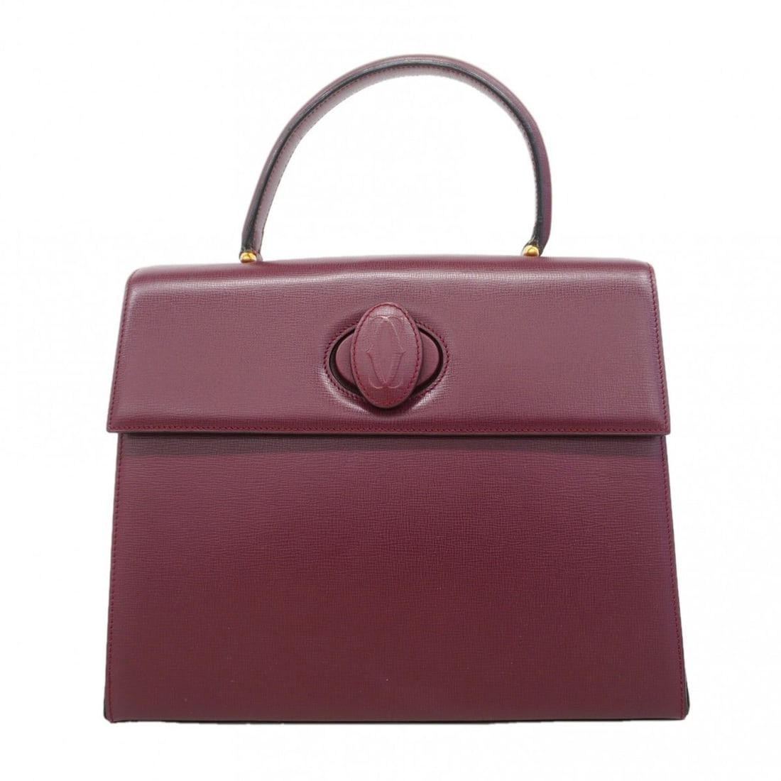 Cartier Must Leather Handbag, Bordeaux, Women's: --- Catalog ---Category: SizeSize (HxWxD): 23cm x 28cm x 9cm / 9.05'' x 11.02'' x 3.54''Category: DesignType: HandbagColor: BordeauxGender: WomenMaterial: Leather Hardware Color: GoldCategory: General