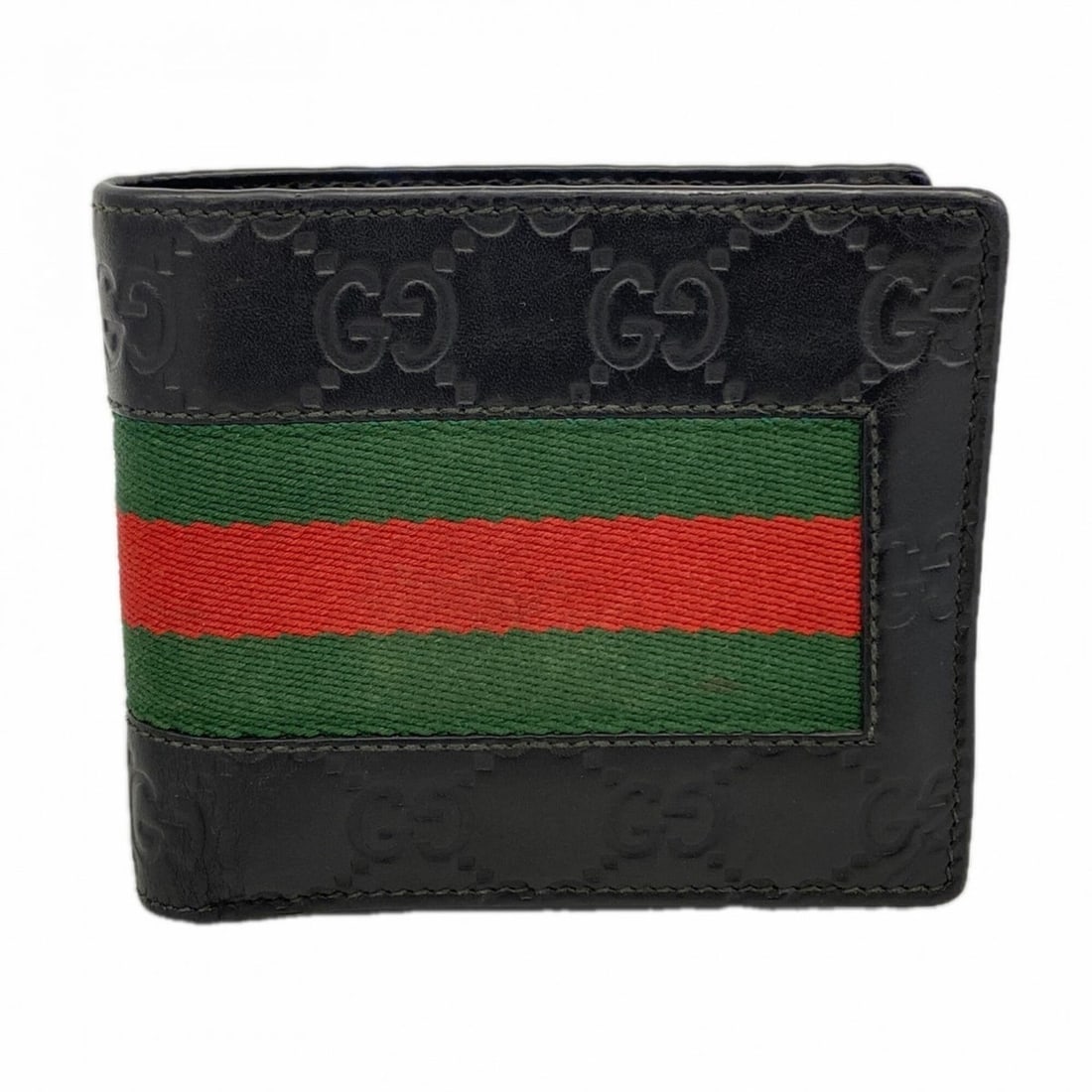 Gucci wallet, Guccissima Sherry line, 408826, leather, black, men's.: --- Catalog ---Category: SizeSize (HxWxD): 9.5cm x 11.5cm x 1.5cm / 3.74'' x 4.52'' x 0.59''Category: DesignType: Wallet (bi-fold)Color: BlackGender: MenMaterial: Leather Category: GeneralMPN: 408826B