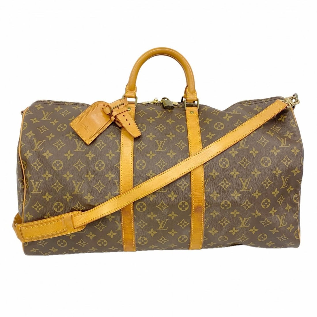 Louis Vuitton Bags - Boston Monogram Keepall Bandoulière 55 M41414 Brown Men's & Women's: --- Catalog ---Category: SizeSize (HxWxD): 32cm x 56cm x 25cm / 12.59'' x 22.04'' x 9.84''Category: DesignType: Boston bagColor: BrownGender: Men,WomenCategory: GeneralMPN: M41414Brand: Louis Vuitton-
