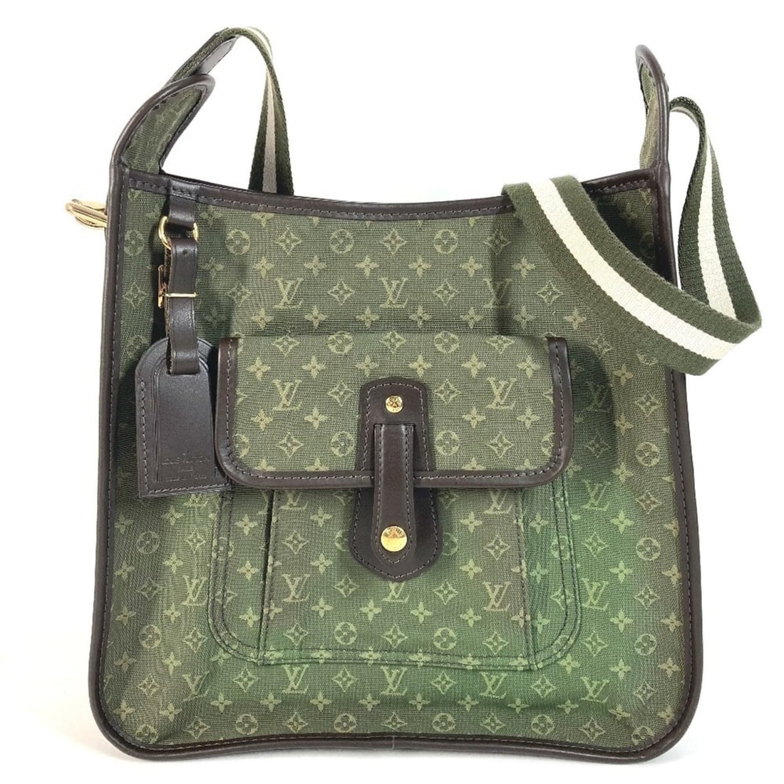 LOUIS VUITTON M92322 Monogram Mini Buzas Marie Kate Bag, Crossbody Shoulder Canvas, Men's/Women's,: --- Catalog ---Category: SizeSize (HxWxD): 27.5cm x 29cm x 8.5cm / 10.82'' x 11.41'' x 3.34''Category: DesignType: Shoulder bagColor: KhakiGender: Men,WomenMaterial: Monogram Mini , Canvas Category: G