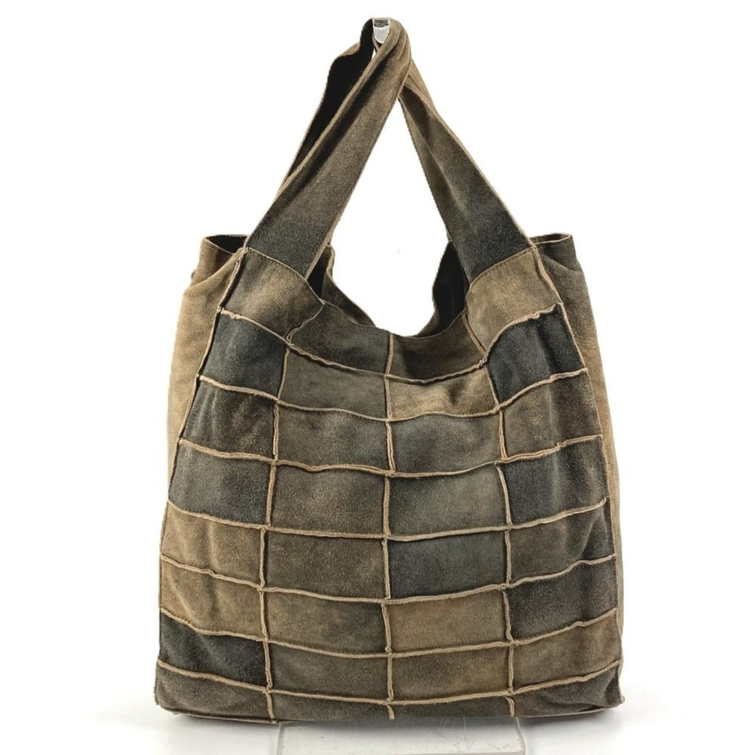 CHANEL Vintage Tote Bag/Shoulder Bag, Suede, Men's/Women's, Gray: --- Catalog ---Category: SizeSize (HxWxD): 28.5cm x 28.5cm x 7cm / 11.22'' x 11.22'' x 2.75''Category: DesignType: Shoulder bag, Tote bagColor: GrayGender: Men,WomenMaterial: Suede Category: GeneralBr