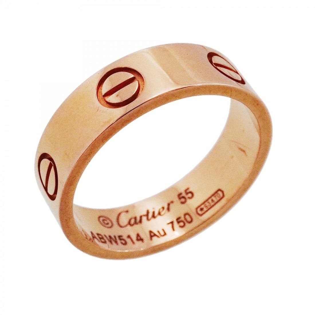 Cartier Love Ring, 18K Pink Gold, Size 55, Men's/Women's: --- Catalog ---Category: SizeUS Size: 7.5Brand Size: 55Category: DesignType: Band ringGender: Men,WomenMaterial: Pink gold (18K)Category: GeneralBrand: Cartier--- Item List ---Section: ConditionRankin
