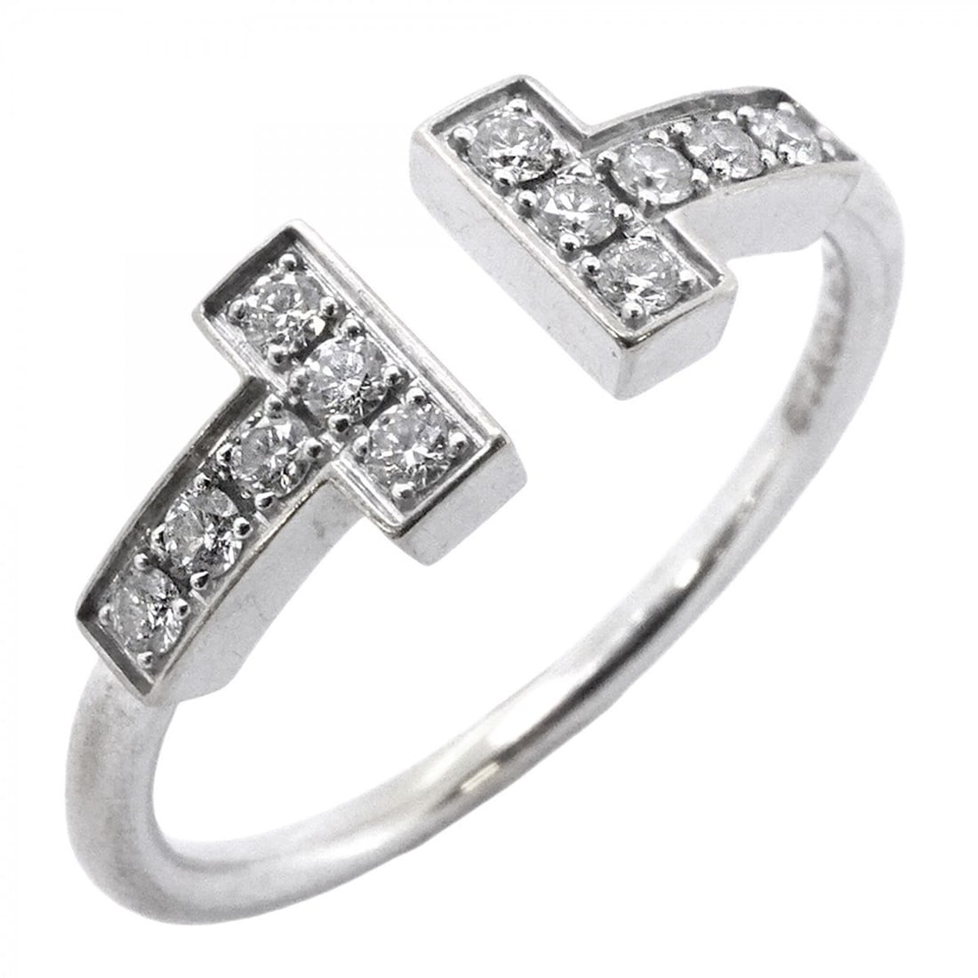 Tiffany & Co. T Wire Ring, 18K White Gold, Diamond, Size 8, Women's: --- Catalog ---Category: SizeJP Size: 8US Size: 4.5Category: DesignType: Band ringStone: DiamondGender: WomenMaterial: White gold (18K)Category: GeneralBrand: Tiffany--- Item List ---Section: Conditio