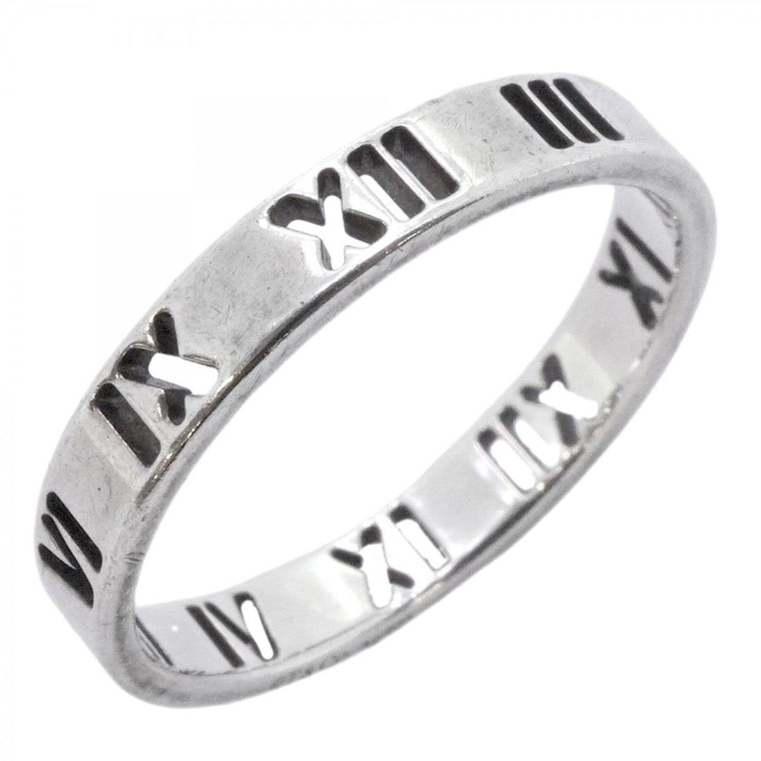 Tiffany & Co. Atlas Pierced Sterling Silver Ring, Size 18 (Men's): --- Catalog ---Category: SizeJP Size: 18US Size: 9Category: DesignType: Band ringGender: MenMaterial: Silver 925Category: GeneralBrand: Tiffany--- Item List ---Section: ConditionRanking: Rank AB Used 