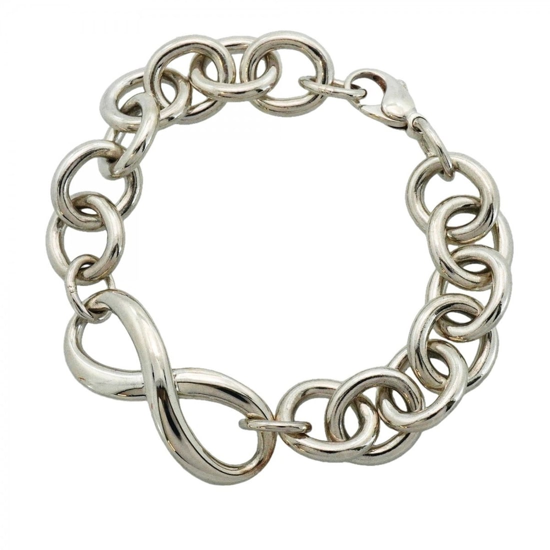 Tiffany & Co. Infinity Bracelet, Sterling Silver 925, Men's Women's: --- Catalog ---Category: SizeLength: 17.5cm / 6.88''Category: DesignType: Charm braceletGender: Men,WomenMaterial: Silver 925Category: GeneralBrand: Tiffany--- Item List ---Section: ConditionRanking: 