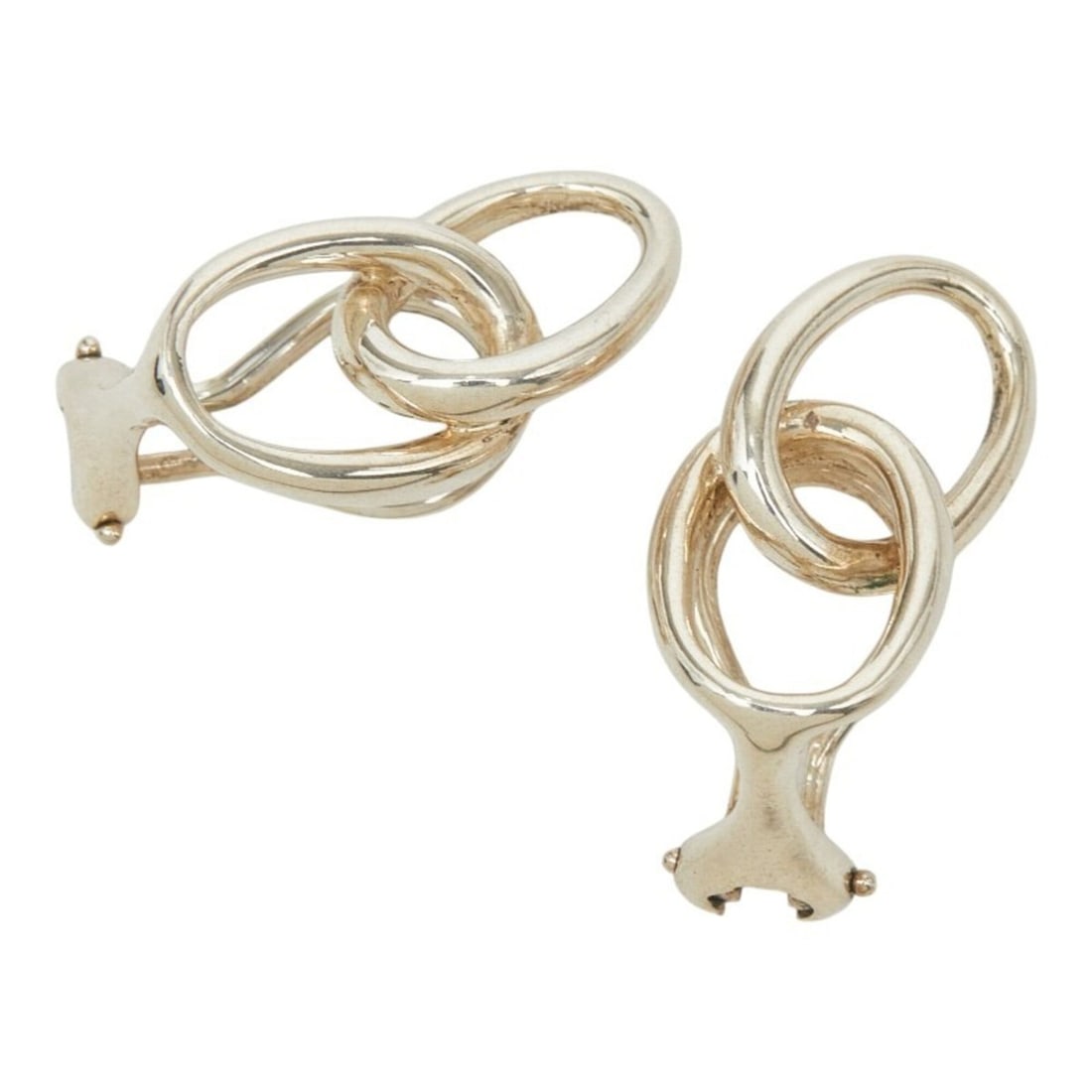 Tiffany & Co. Double Loop Earrings, SV925 Silver, Women's. (1 of 6)