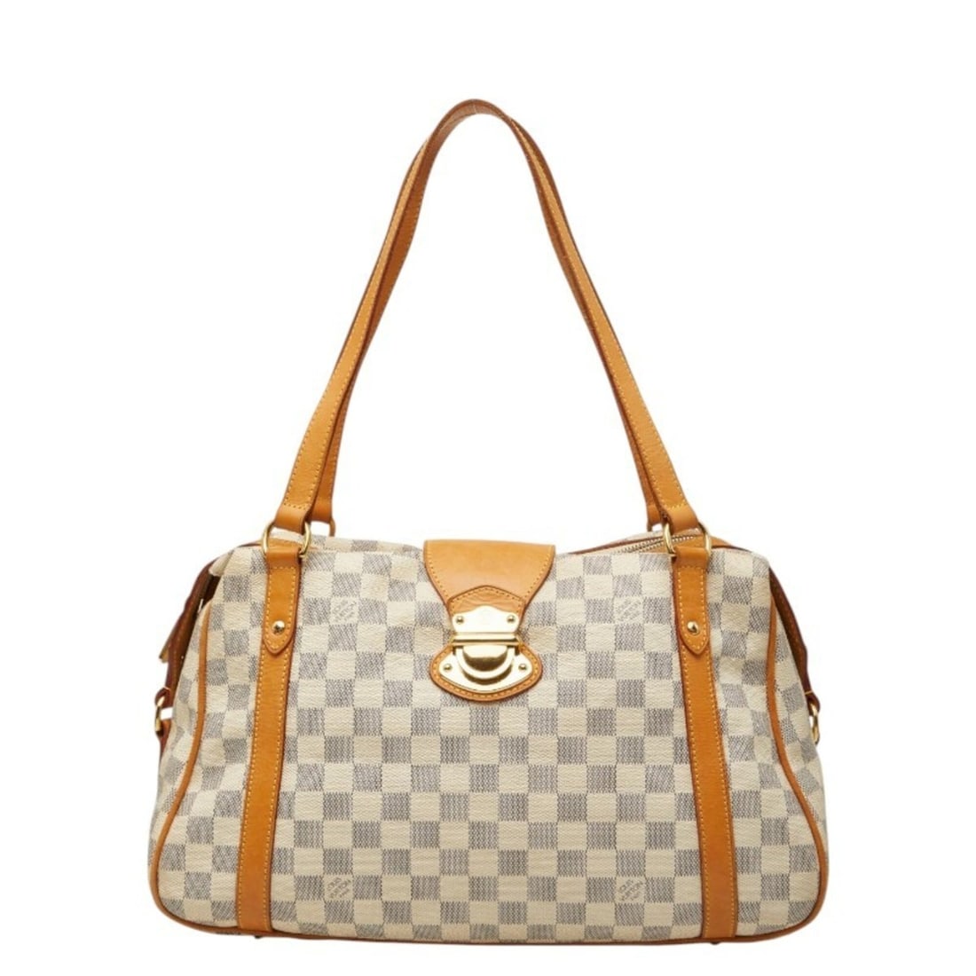 Louis Vuitton Damier Azur Streza PM Tote Bag Shoulder N42220 White Leather Women's LOUIS VUITTON: --- Catalog ---Category: SizeSize (HxWxD): 24cm x 39cm x 11.5cm / 9.44'' x 15.35'' x 4.52''Category: DesignType: Shoulder bag, Tote bagColor: WhiteGender: WomenMaterial: PVC , Leather Category: Genera