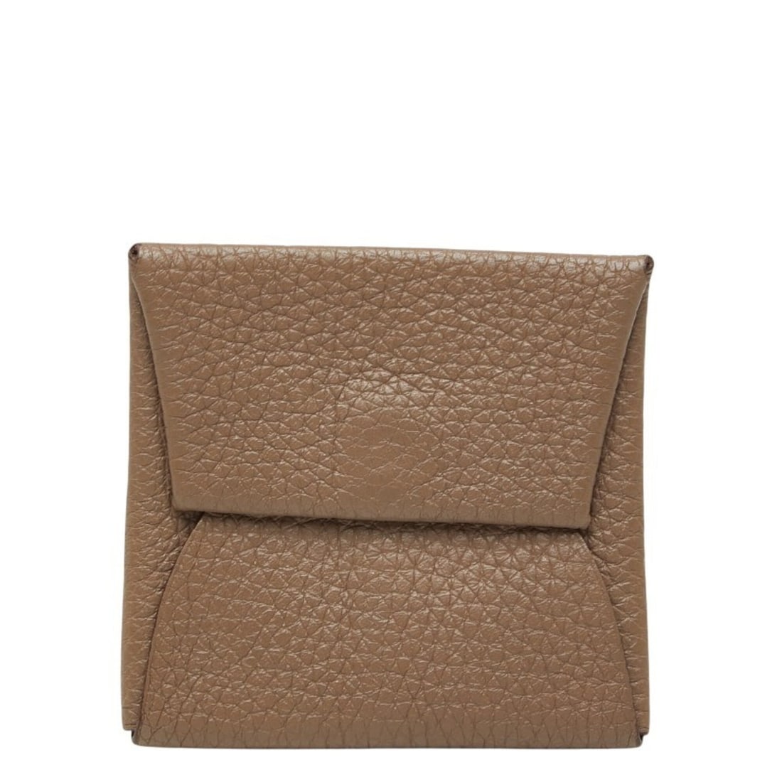 Hermes Bastia Wallet/Coin Purse, ?O Stamp, Etoupe Beige, Taurillon Clemence Leather, Women's. (1 of 10)