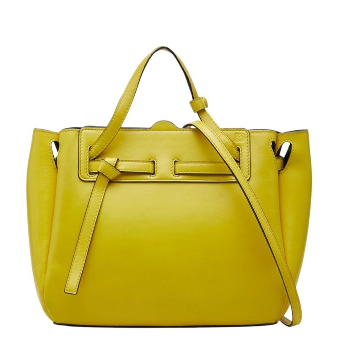 Loewe Lazo Mini Handbag Shoulder Bag 2-Way Yellow Leather Women's LOEWE: --- Catalog ---Category: SizeSize (HxWxD): 20.5cm x 22cm x 8.5cm / 8.07'' x 8.66'' x 3.34''Category: DesignType: Handbag, Shoulder bagColor: YellowGender: WomenMaterial: Leather Category: GeneralBrand