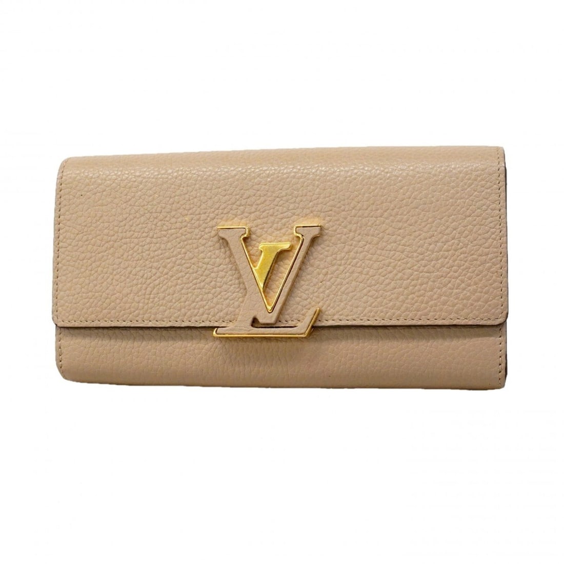 Louis Vuitton Long Wallet, Taurillon Leather, Portefeuille Capucines, M61249, Ladies': --- Catalog ---Category: SizeSize (HxWxD): 10.5cm x 20cm x 3cm / 4.13'' x 7.87'' x 1.18''Category: DesignType: Long wallet (bi-fold)Color: GalleGender: WomenCategory: GeneralMPN: M61249Brand: Louis Vu