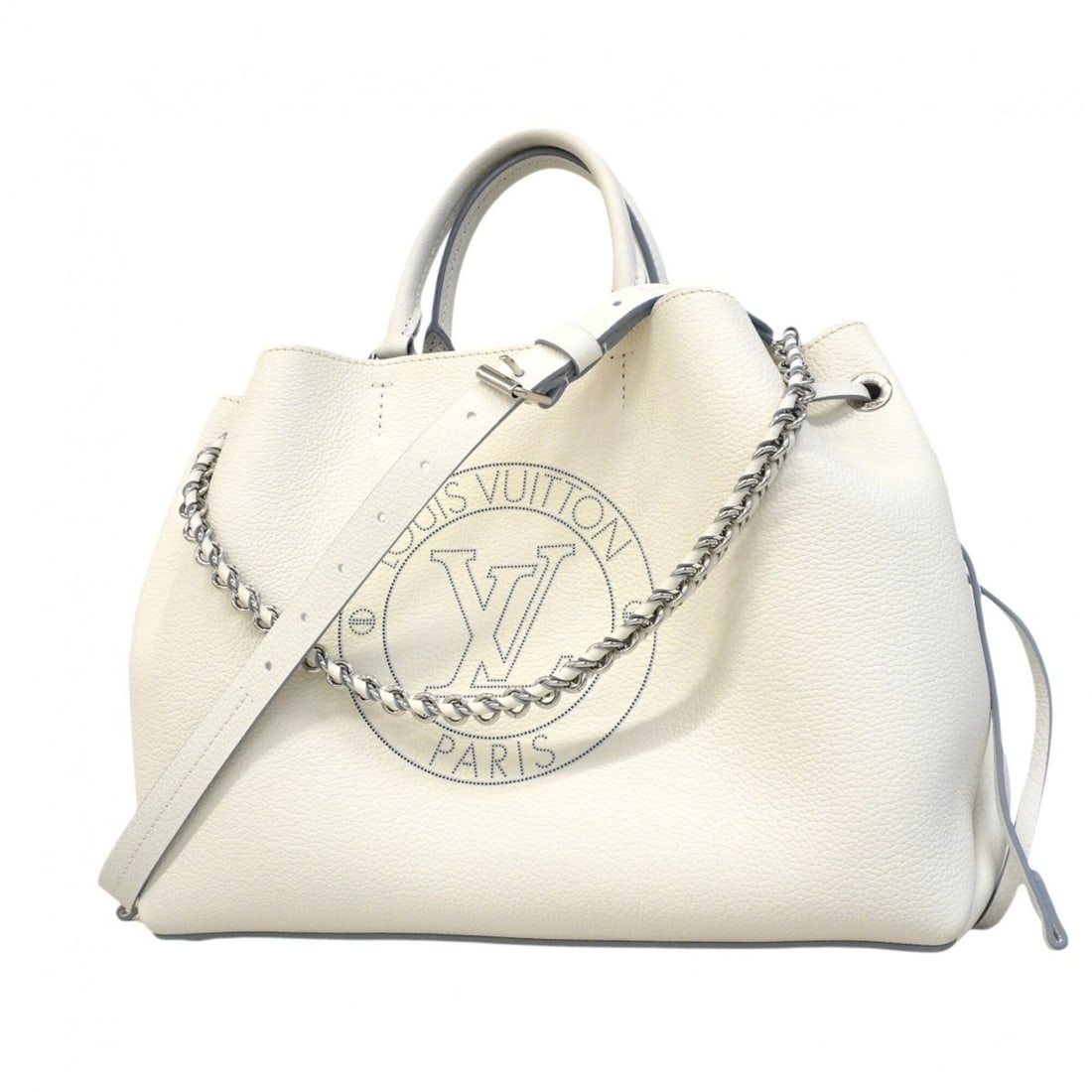 Louis Vuitton Mahina Bella handbag M11733 White Light Blue 2-way bag for women (1 of 9)