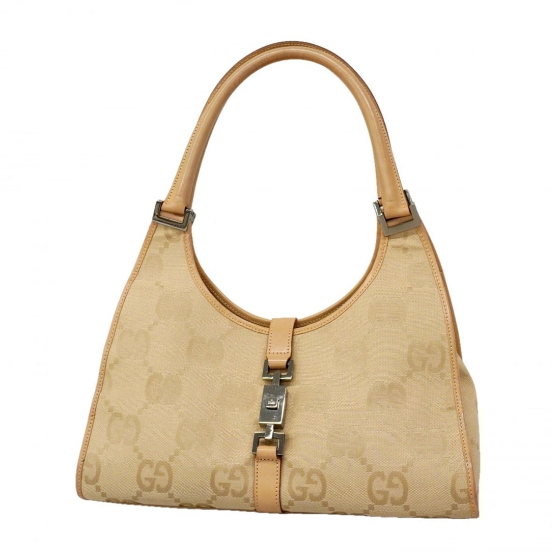 Gucci Jackie Jumbo GG Handbag 002 1067 Canvas Beige Women's (1 of 12)