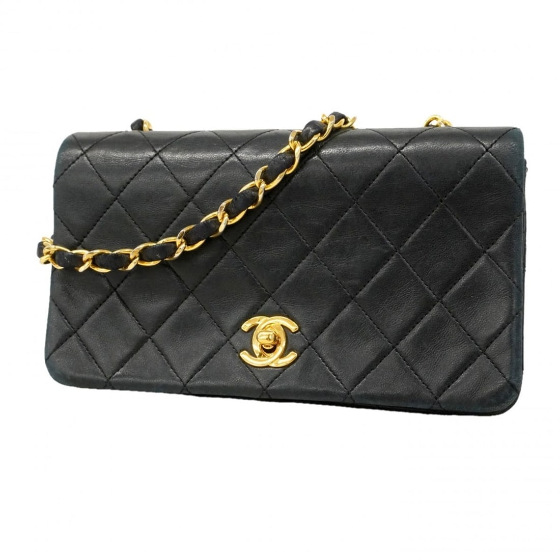 Chanel Matelassé Chain Shoulder Bag, Lambskin, Black, Women's: --- Catalog ---Category: SizeSize (HxWxD): 12cm x 19cm x 6cm / 4.72'' x 7.48'' x 2.36''Category: DesignType: Shoulder bagColor: BlackGender: WomenMaterial: Leather Hardware Color: GoldLeather/Fur Type