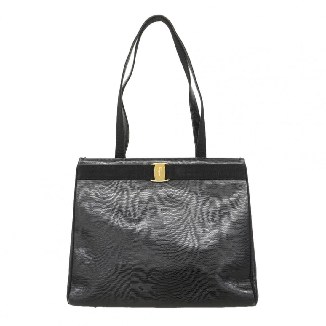 Salvatore Ferragamo Vara Leather Tote Bag, Black, Women's: --- Catalog ---Category: SizeSize (HxWxD): 29cm x 35cm x 12cm / 11.41'' x 13.77'' x 4.72''Category: DesignType: Tote bagColor: BlackGender: WomenMaterial: Leather Hardware Color: GoldCategory: General