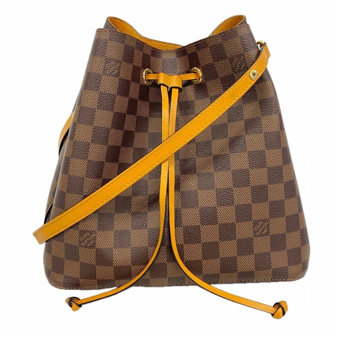 Louis Vuitton Damier NeoNoe Shoulder Bag N40213 Ebene Saffron (Women's): --- Catalog ---Category: SizeSize (HxWxD): 25.5cm x 25.5cm x 17cm / 10.03'' x 10.03'' x 6.69''Category: DesignType: Shoulder bagColor: Ebene, SaffronGender: WomenCategory: GeneralMPN: N40213Brand: Lou