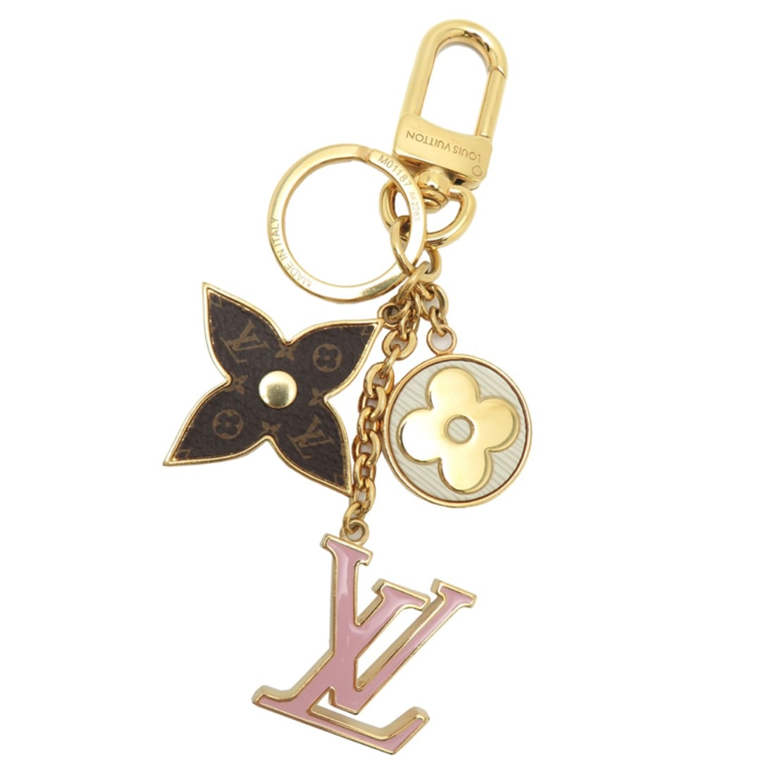 Louis Vuitton Spring Street Keychain for Women, M01187, Monogram Gold (1 of 6)