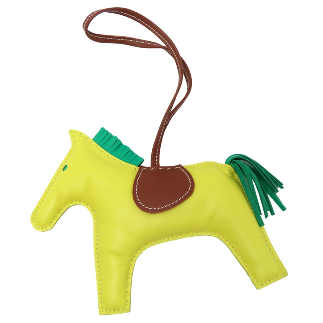 Hermes Rodeo GM A stamp, 2017 production, women's/men's charm, Agneau Milo, Fauve, Lime, Mint.: --- Catalog ---Category: SizeSize (HxWxD): 130.00mm x 170.00mm / 5.12'' x 6.69''Category: DesignType: Handbag charmColor: Fauve, Lime, Mint greenGender: Men,WomenMaterial: Agneau MiloCategory: General