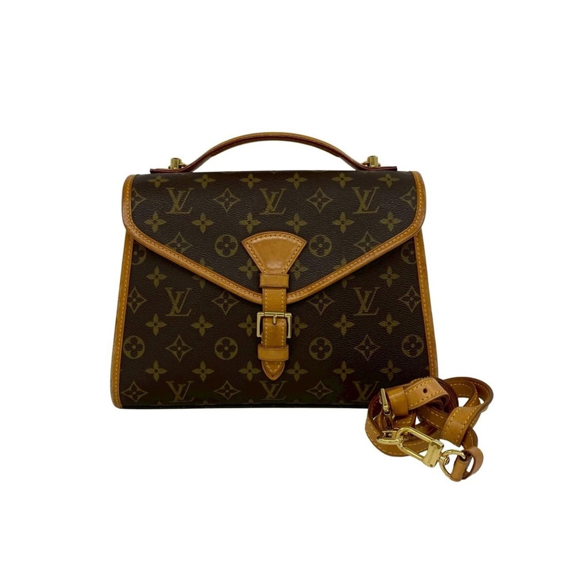 LOUIS VUITTON Vintage Bel Air Monogram 2-way Leather Shoulder Bag/Handbag, Brown, 26304: --- Catalog ---Category: SizeSize (HxWxD): 21cm x 28.5cm x 5.5cm / 8.26'' x 11.22'' x 2.16''Category: DesignType: Handbag, Shoulder bagColor: BrownGender: WomenMaterial: Leather , PVC Category: Genera