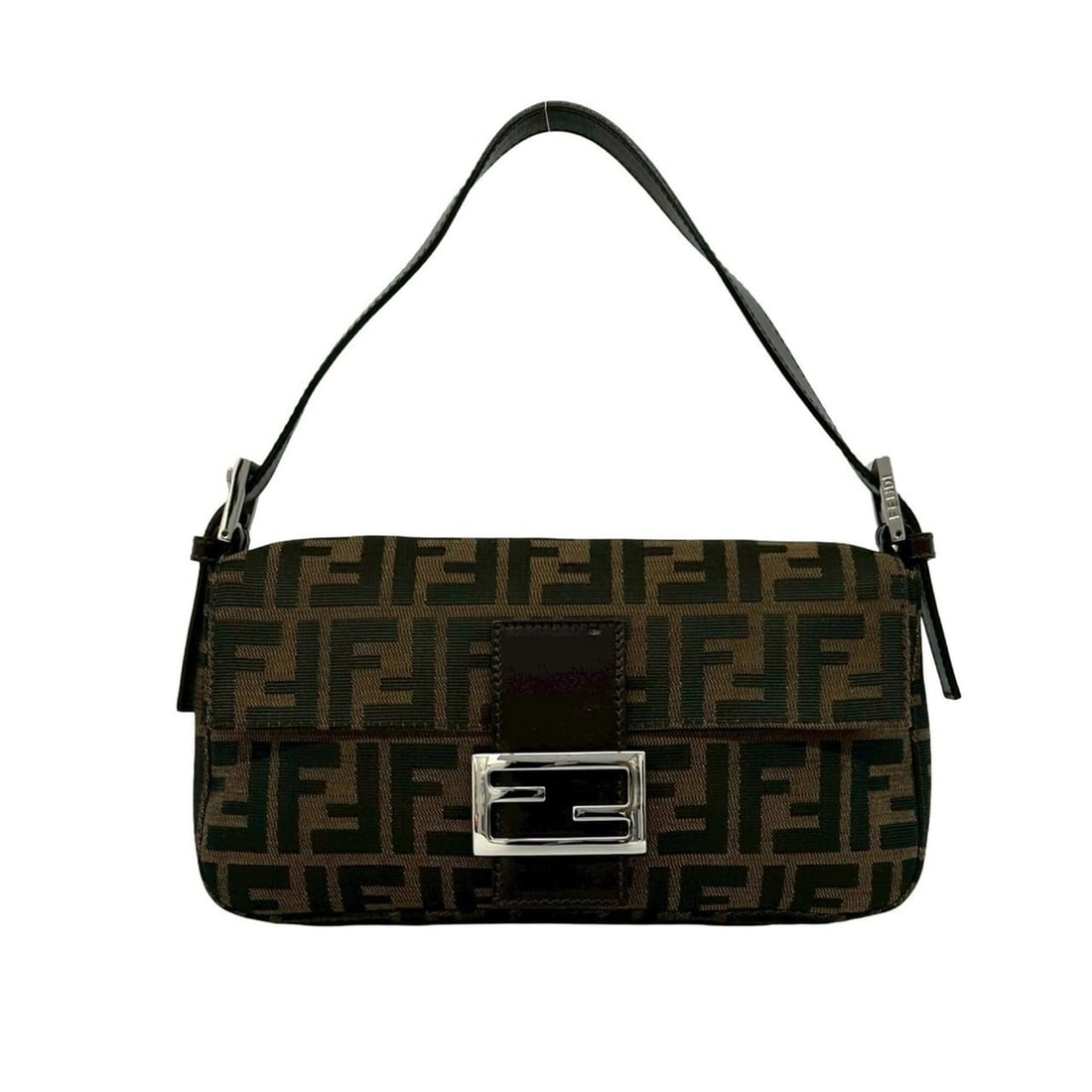 FENDI Mamma Bucket Zucca FF Logo Pattern Leather Canvas Handbag Semi Shoulder Bag Brown 19731: --- Catalog ---Category: SizeSize (HxWxD): 13cm x 26cm x 4cm / 5.11'' x 10.23'' x 1.57''Category: DesignType: Handbag, Shoulder bagColor: Black, Brown, KhakiGender: WomenMaterial: Leather , Canvas Cat