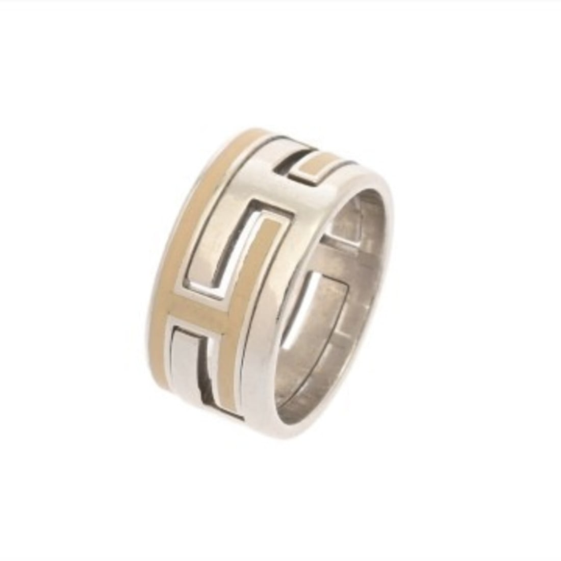 HERMES Move H Ring #52 White Silver Women's Sterling 925 A Rank Used Ginzo: --- Catalog ---Category: SizeJP Size: 12US Size: 6.5Category: DesignType: Band ringColor: Silver, WhiteGender: WomenMaterial: Silver 925Category: GeneralBrand: Hermes--- Item List ---Section: Conditio