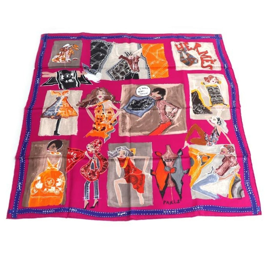 HERMES James Mon Carre 65 Scarf/Muffler, Multicolor, Women's: --- Catalog ---Category: SizeSize (LxW): 64cm x 64cm / 25.19'' x 25.19''Category: DesignType: ScarfColor: Multi-colorGender: WomenMaterial: Silk Category: GeneralBrand: HermesCountry of Origin: France