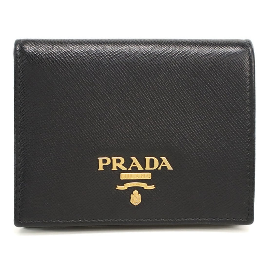 PRADA bi-fold wallet 1MV204_QWA_F0002 Saffiano leather women's black: --- Catalog ---Category: SizeSize (HxWxD): 9cm x 11.5cm x 2.5cm / 3.54'' x 4.52'' x 0.98''Category: DesignType: Wallet (bi-fold)Color: BlackGender: WomenMaterial: Leather Category: GeneralMPN: 1MV204_
