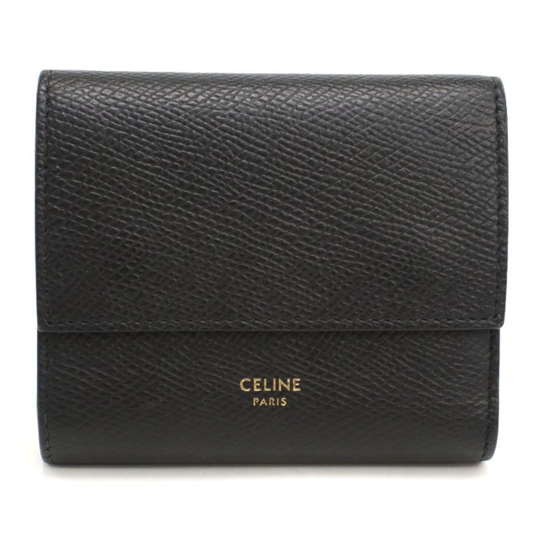 CELINE Celine Tri-fold Wallet 10B573BEL.38NO Small Trifold Women's Black (1 of 7)