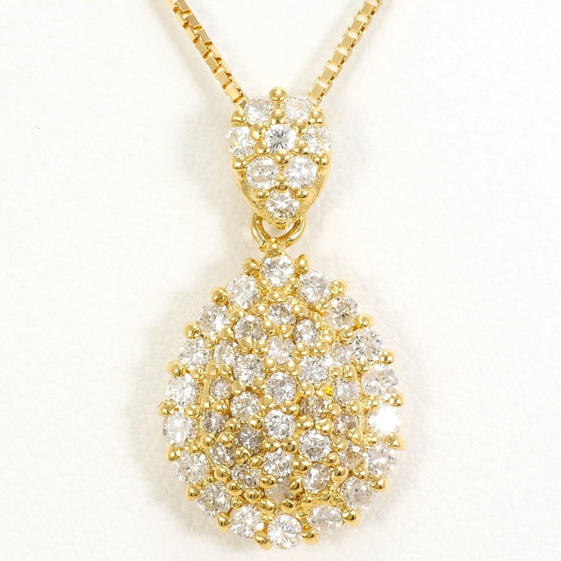 18K (18-karat) Yellow Gold Necklace with 0.75ct Diamond, Total Weight 4.4g, 45cm Length, Jewelry (1 of 7)