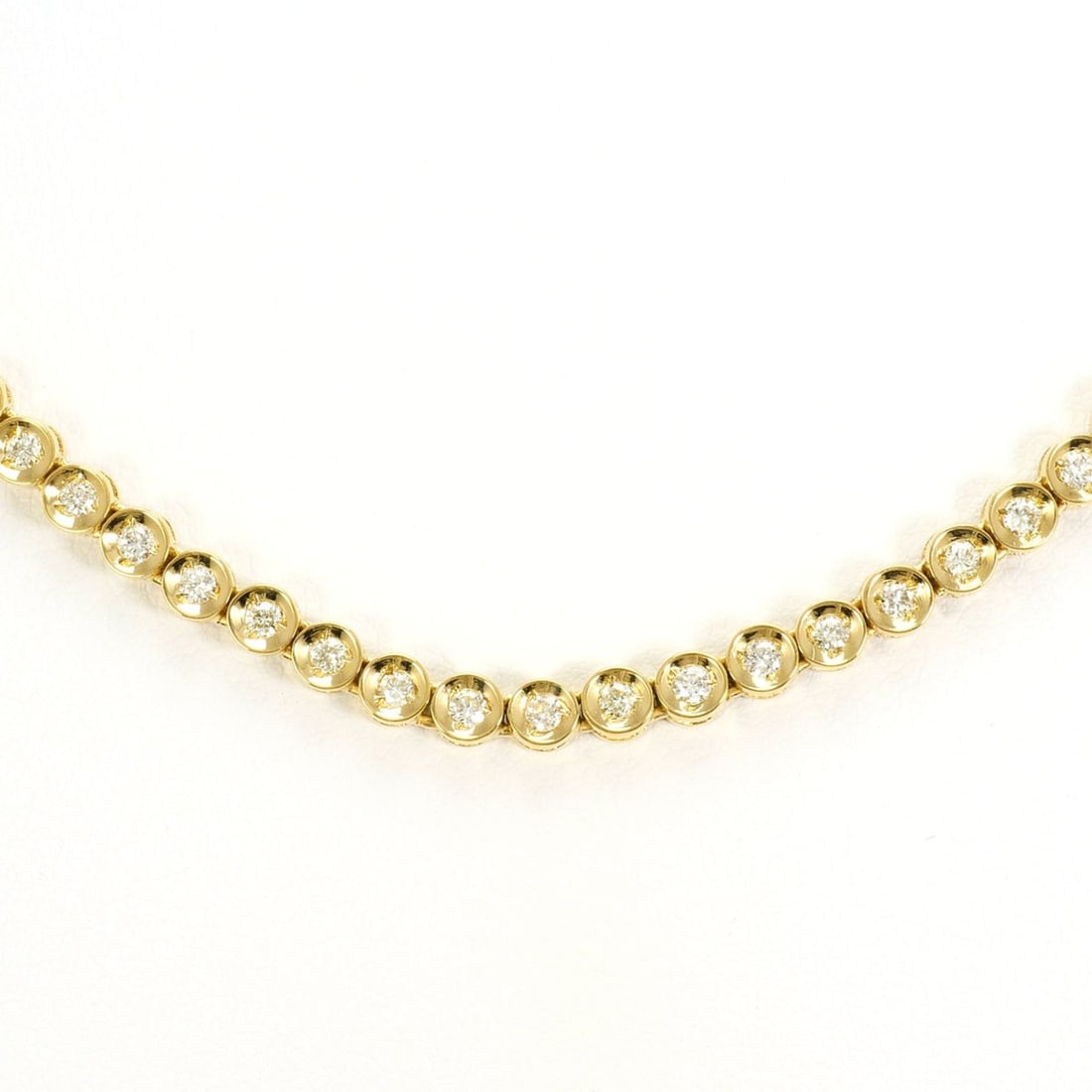 18K (18-karat) Yellow Gold Necklace with 2.82ct Diamonds, Total Weight 25.4g, 40cm Length, Jewelry (1 of 8)