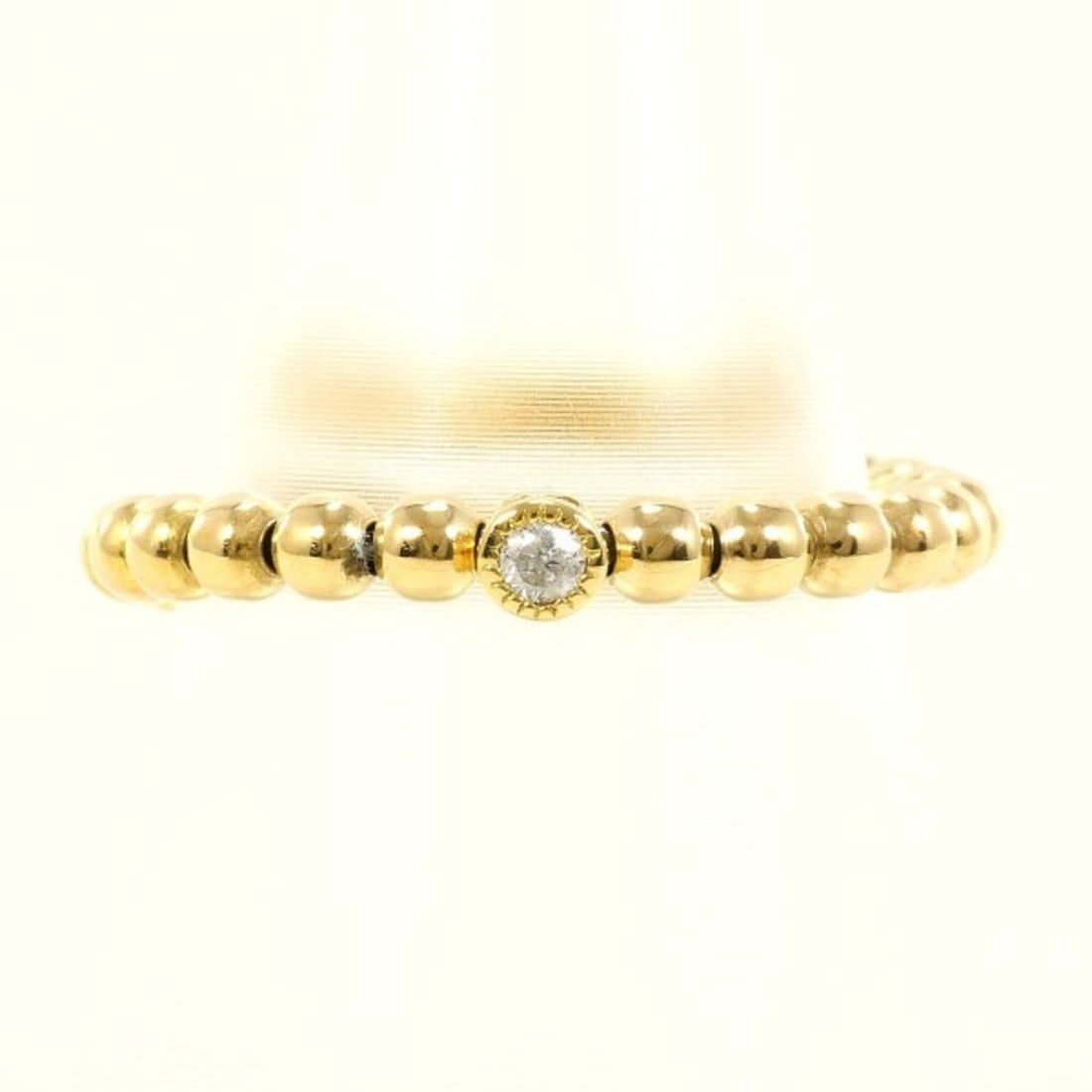 18K (18-karat) Yellow Gold Ring - Free Size Diamond 0.03g Total Weight Approx. 1.6g Jewelry: --- Catalog ---Category: SizeWidth: 5mm / 0.2''Weight: 1.6g / 0.05oz.JP Size: 12US Size: 6.5Category: DesignType: Band ringColor: Yellow goldMetal: GoldStone: DiamondGender: WomenMaterial: Yellow gold