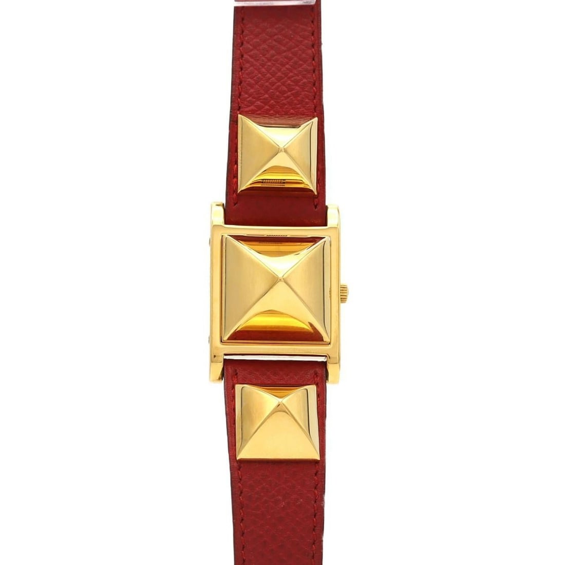 Hermes Medor GP Quartz Watch: --- Catalog ---Category: SizeCase Diameter: 23mm / 0.91''Category: DesignType: WristwatchGender: WomenColor (Dial): WhiteMaterial (Case): Gold platedCategory: GeneralBrand: HermesCategory: MovementMov