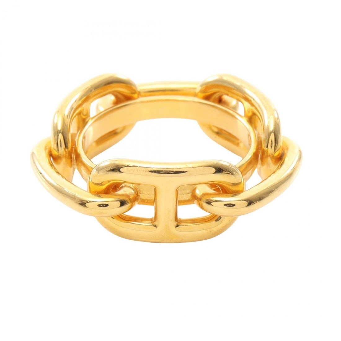 Hermes Chaine d'Ancre Scarf Muffler Ring Accessory GP Women's Gold Tone: --- Catalog ---Category: SizeSize (LxW): 1cm x 3.2cm / 0.39'' x 1.25''Category: DesignType: ScarfColor: GoldGender: WomenCategory: GeneralBrand: Hermes--- Item List ---Section: ConditionRanking: Rank 