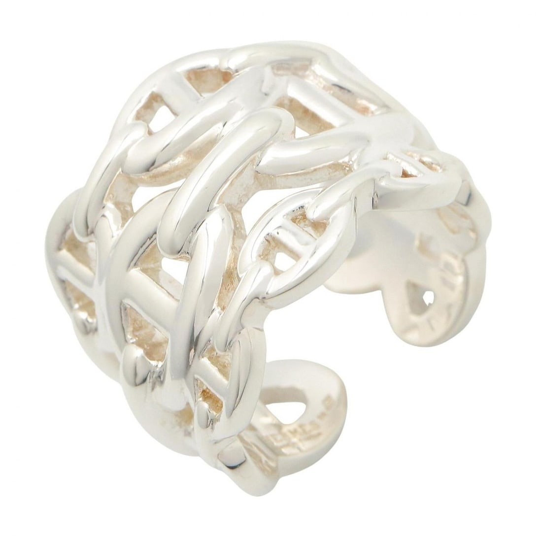 Hermes Chaine d'Ancre Enchainee GM Ring - Sterling Silver 925 Men's & Women's Tone: --- Catalog ---Category: SizeJP Size: 15.5US Size: 7.5Category: DesignType: Band ringColor: SilverGender: Men,WomenMaterial: Silver 925Category: GeneralBrand: Hermes--- Item List ---Section: Condition
