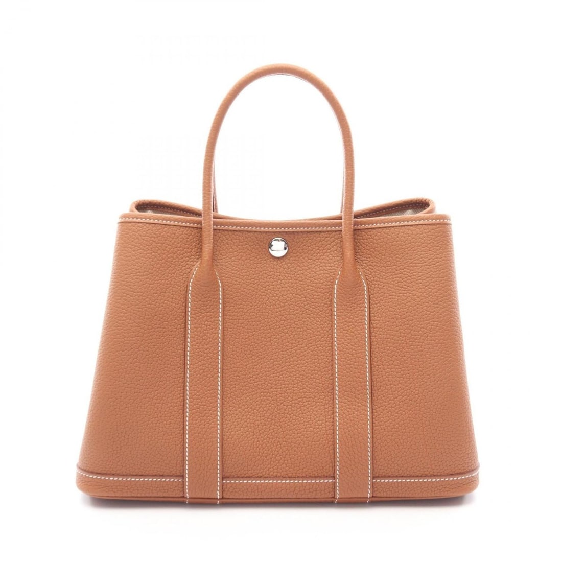 Hermes Garden Party TPM Tote Bag Handbag Leather Negonda Brown H051568CK37: --- Catalog ---Category: SizeSize (HxWxD): 21cm x 30cm x 14cm / 8.26'' x 11.81'' x 5.51''Category: DesignType: Handbag, Tote bagColor: Brown, GoldGender: WomenMaterial: Negonda leather , Leather Categ