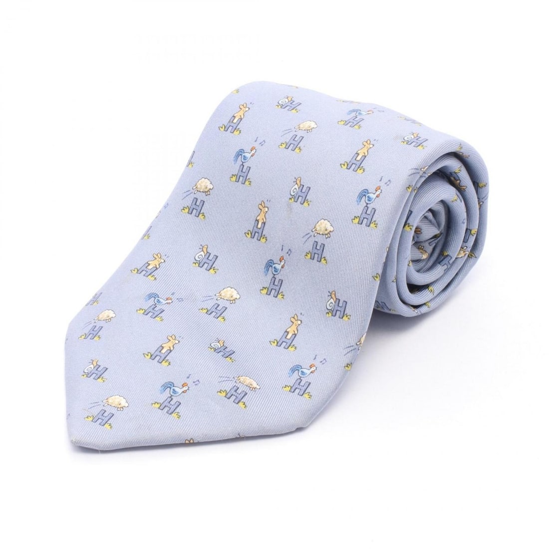 Hermes HERMES H logo animal print tie, clothing, silk, men's, blue tones, multicolor, 5029PA: --- Catalog ---Category: SizeTotal Length: 156cm / 61.41''Category: DesignType: CravatColor: Blue, Multi-colorGender: MenMaterial: Silk Category: GeneralMPN: 5029PABrand: Hermes--- Item List ---Sectio