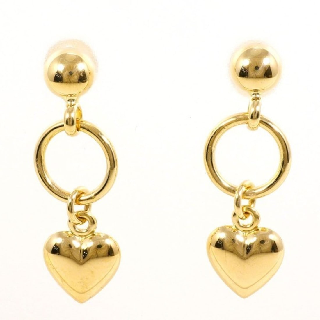 18K (18-karat) Yellow Gold Earrings, Total Weight Approx. 1.8g, Jewelry (1 of 4)