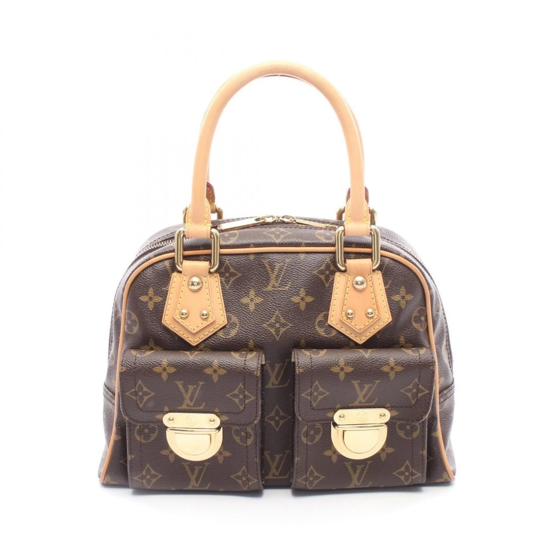 Louis Vuitton Manhattan PM Monogram Handbag, Coated Canvas and Leather, Women's, Brown, M40026: --- Catalog ---Category: SizeSize (HxWxD): 20cm x 29cm x 11cm / 7.87'' x 11.41'' x 4.33''Category: DesignType: HandbagColor: BrownGender: WomenMaterial: PVC Category: GeneralMPN: M40026Brand: Louis Vu