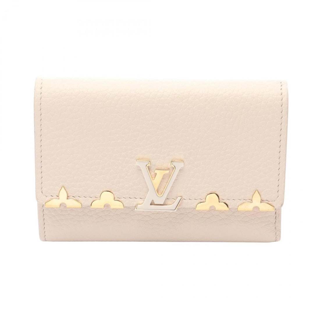 Louis Vuitton Portefeuille Capucines Compact Quartz Tri-fold Wallet, Leather, Women's, Ivory: --- Catalog ---Category: SizeSize (HxWxD): 9.5cm x 13.5cm x 2cm / 3.74'' x 5.31'' x 0.78''Category: DesignType: Wallet (tri-fold)Color: IvoryGender: WomenMaterial: Leather Category: GeneralMPN: M11363