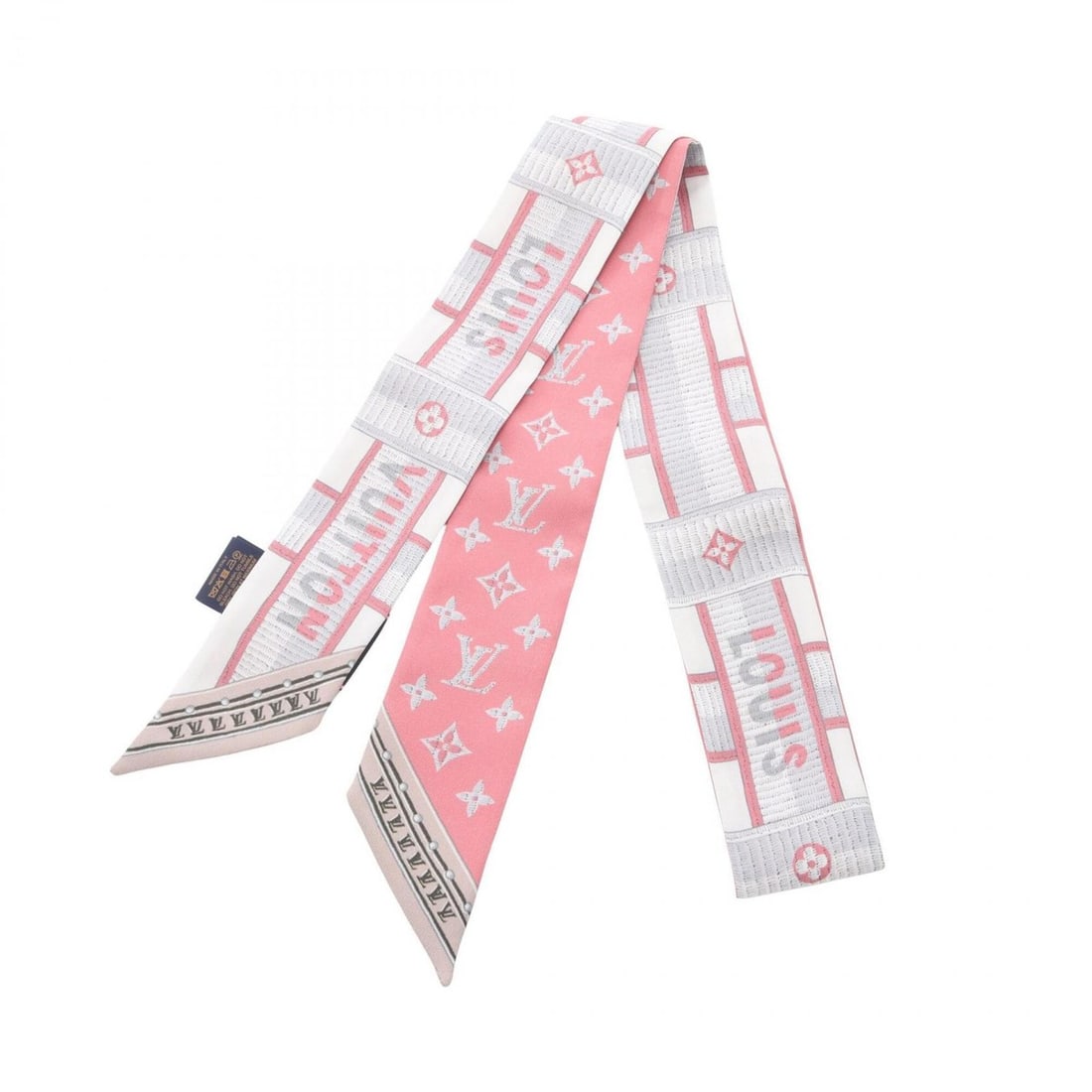 Louis Vuitton Bandeau BB LV Details Ribbon Scarf Muffler Clothing Silk Women's Pink Multicolor (1 of 5)