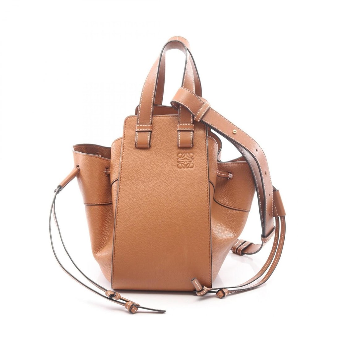 Loewe Hammock Drawstring Bag Small 2-Way Handbag Leather Women's Brown 314.12 Z95: --- Catalog ---Category: SizeSize (HxWxD): 24cm x 14cm x 23cm / 9.44'' x 5.51'' x 9.05''Category: DesignType: HandbagColor: BrownGender: WomenMaterial: Leather Category: GeneralLine: HammockBrand: Loe